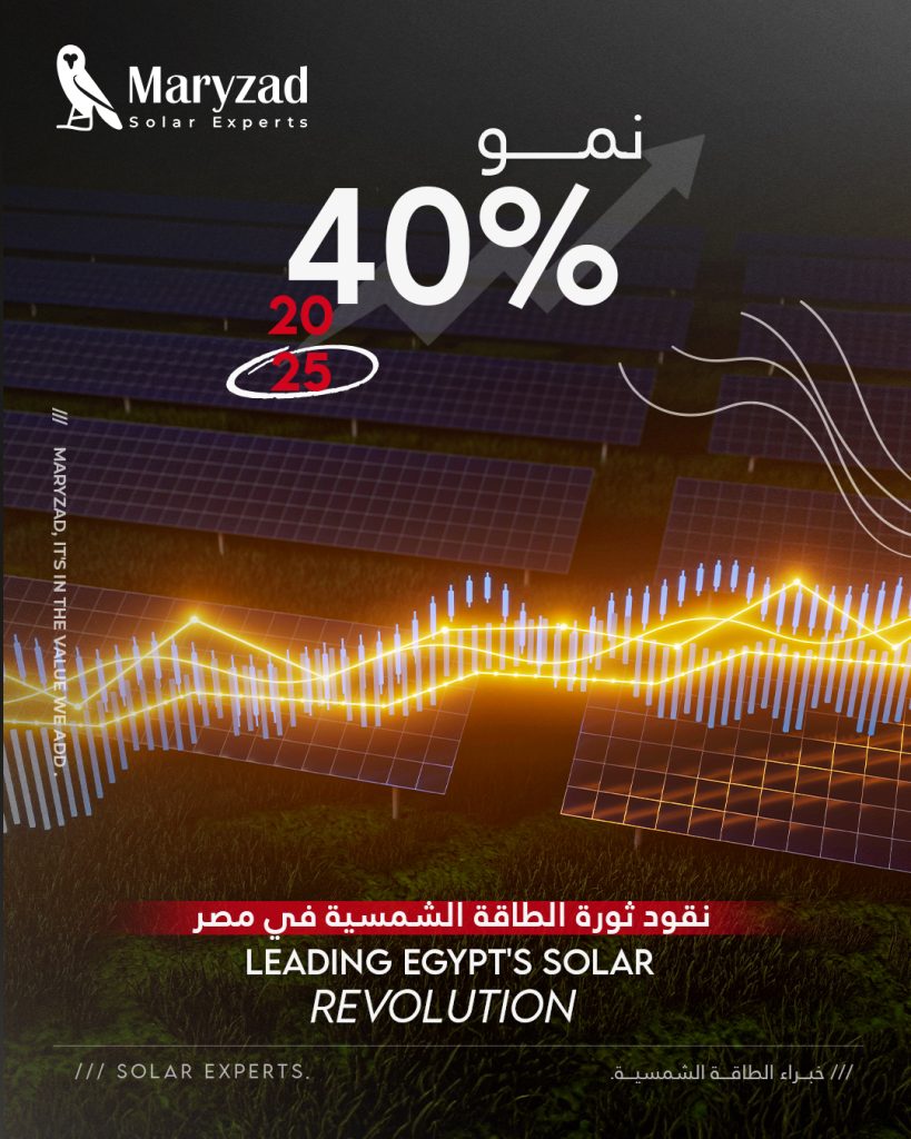 ماريزاد للطاقة الشمسية تحقق نمواً بنسبة 40%: ماذا يعني هذا لمستقبل الطاقة المتجددة في مصر